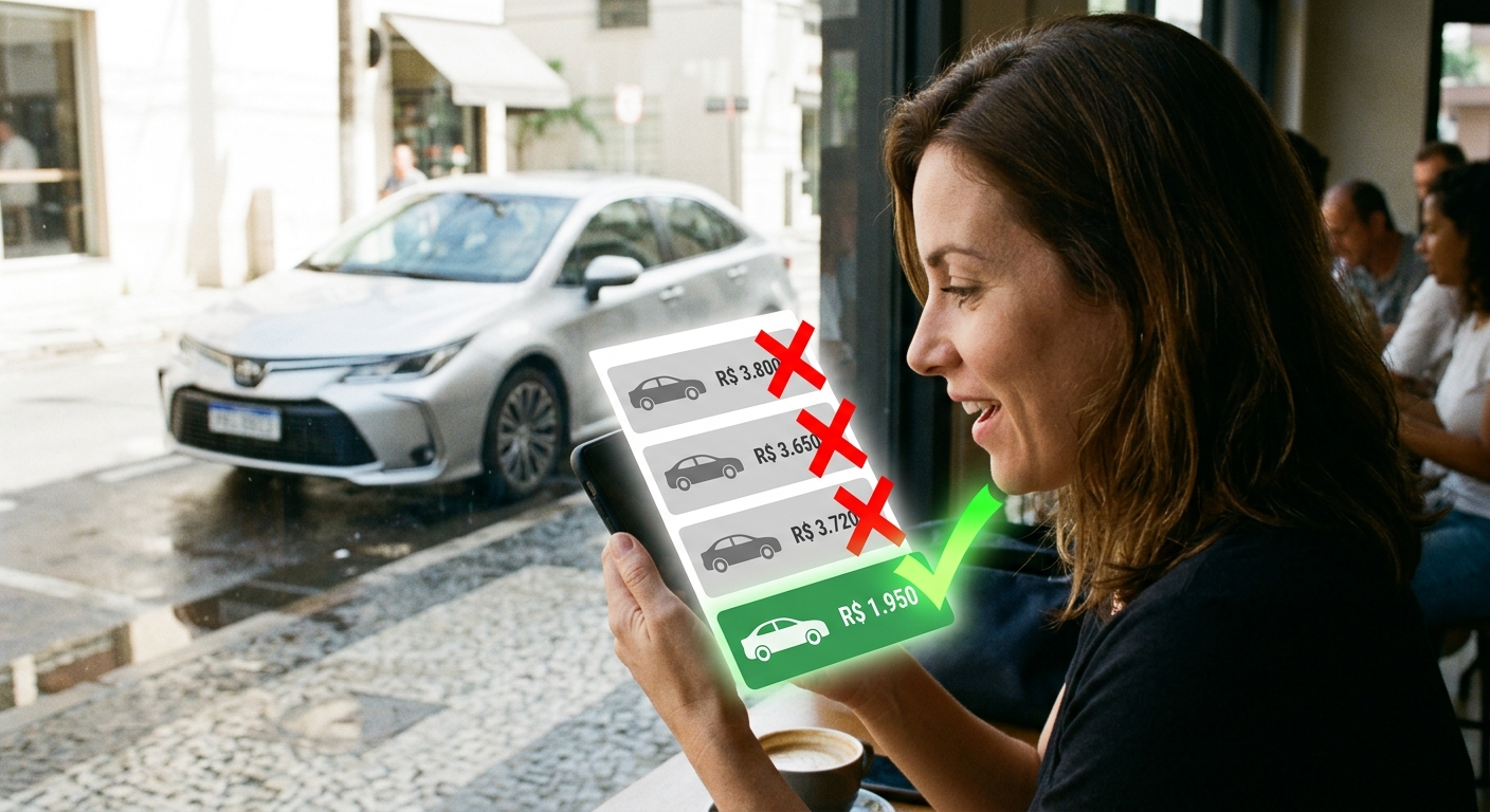 Cliente encontrando descontos no seguro do carro